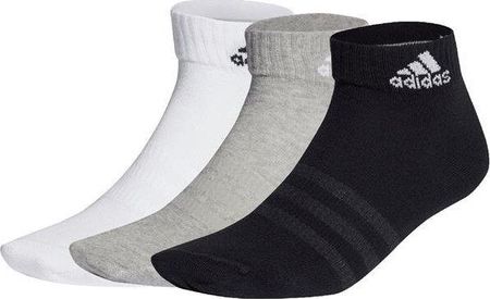Skarpety adidas Thin and Light Ankle Socks 3P białe, szare, czarne IC1283