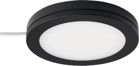 Ikea Lampa reflektor okrągły Led Smart do szafek półek Mittled 8 cm 2700K czarny