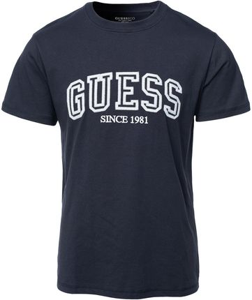 Męska Koszulka z krótkim rękawem Guess SS CN Guess College Logo Tee M4Gi62I3Z14-G7V2 – Granatowy