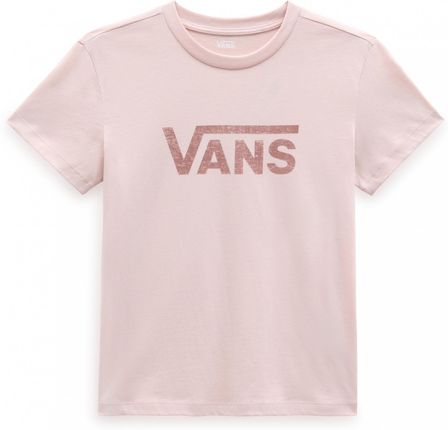 Koszulka damska Vans Wm Drop V Ss Crew-B Wielkość: L / Kolor: różowy/biały