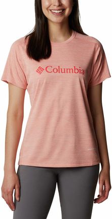 Koszulka damska Columbia W Zero Rules Graphic Crew Wielkość: S / Kolor: różowy