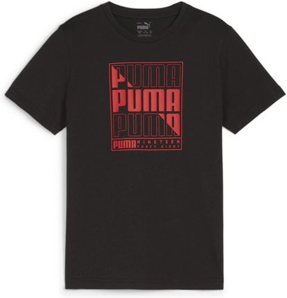 Koszulka chłopięca Puma GRAPHICS WORDING czarna 68029801