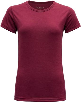 Koszulka damska Devold Breeze Woman T-Shirt Wielkość: M / Kolor: czerwony