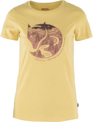 Koszulka damska Fjällräven Arctic Fox Print T-shirt W Wielkość: XS / Kolor: żółty