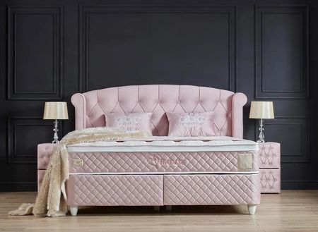Łóżko kontynentalne Visco Lux Rose Belluna z kolekcji Special z materacem - 90