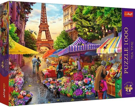 Trefl Puzzle Premium Plus Quality 1000el. Tea Time: Targ kwiatowy, Paryż 10799