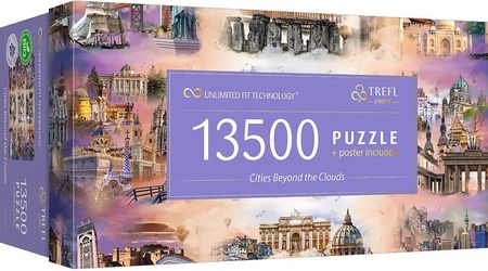 Trefl Puzzle Prime Unlimited Fit Technology 13500el. Cities beyond the clouds 81030