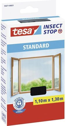 Tesa Moskitiera na okno STANDARD 1,1m x 1,3m czarny