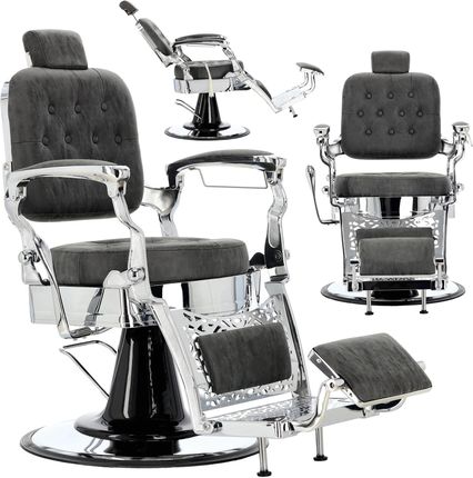 Barber King Fotel Fryzjerski Barberski Hydrauliczny Do Salonu Fryzjerskiego Barber Shop Lesos Barberking (WIEEP01SILVER)