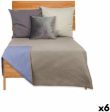 Gift Decor Dwustronna Narzuta Na Łóżko 180X260 Cm Niebieski Szary (6 Sztuk)