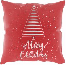 Spod Igły I Nitki Poszewka Świąteczna 45X45 Tree Czerwona Srebrna Choinka Merry Christmas Bn23