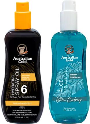 Australian Gold SPF6 Olejek W Sprayu Ochronny + Aloe Freeze Gel