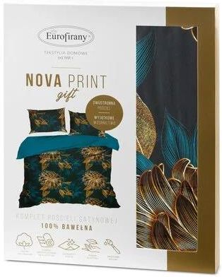 Eurofirany Pościel Nova Print Gift Molly 160X200 Cm Turkusowy