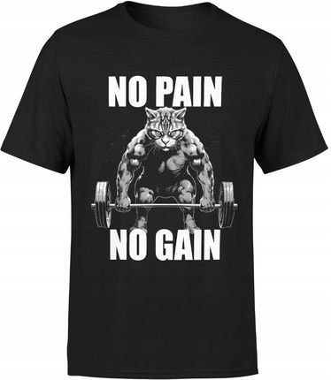 Koszulka JHK r. M NA SIŁOWNIĘ NO PAIN NO GAIN POD CHOINKĘ NA ŚWIĘTA