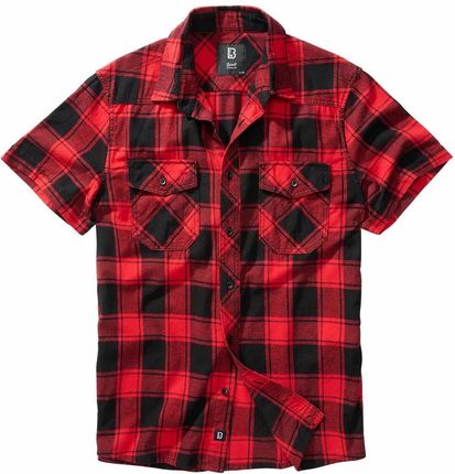 Koszula z krótkim rękawem BRANDIT Checkshirt - czerwono-czarna RATY 0% | PayPo | GRATIS WYSYŁKA | ZWROT DO 100 DNI