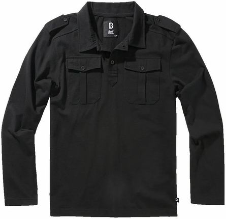 Koszulka Polo BRANDIT Willis z długim rękawem - czarna RATY 0% | PayPo | GRATIS WYSYŁKA | ZWROT DO 100 DNI