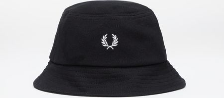 FRED PERRY Pique Bucket Hat Black/ Snow white