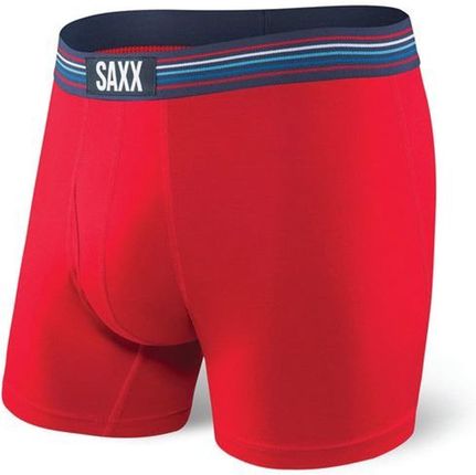 Bokserki męskie wygodne SAXX ULTRA Boxer Brief Fly - czerwone