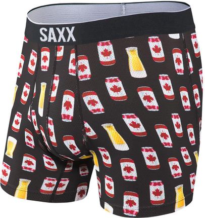 Bokserki męskie sportowe SAXX VOLT Boxer Brief kanadyjski lager – czarne