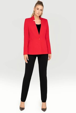 Kostium Olivia czerwony z czarnymi spodniami
