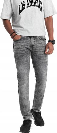 Spodnie męskie jeansowe Slim Fit szare V4 OM-PADP-0110 XL