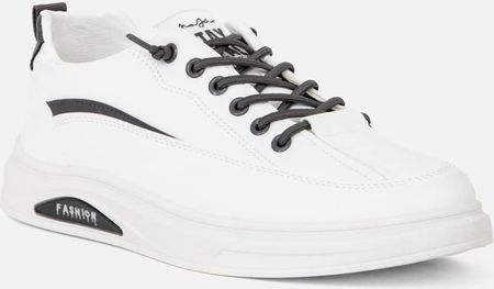Biało-szare sportowe buty męskie sznurowane 42