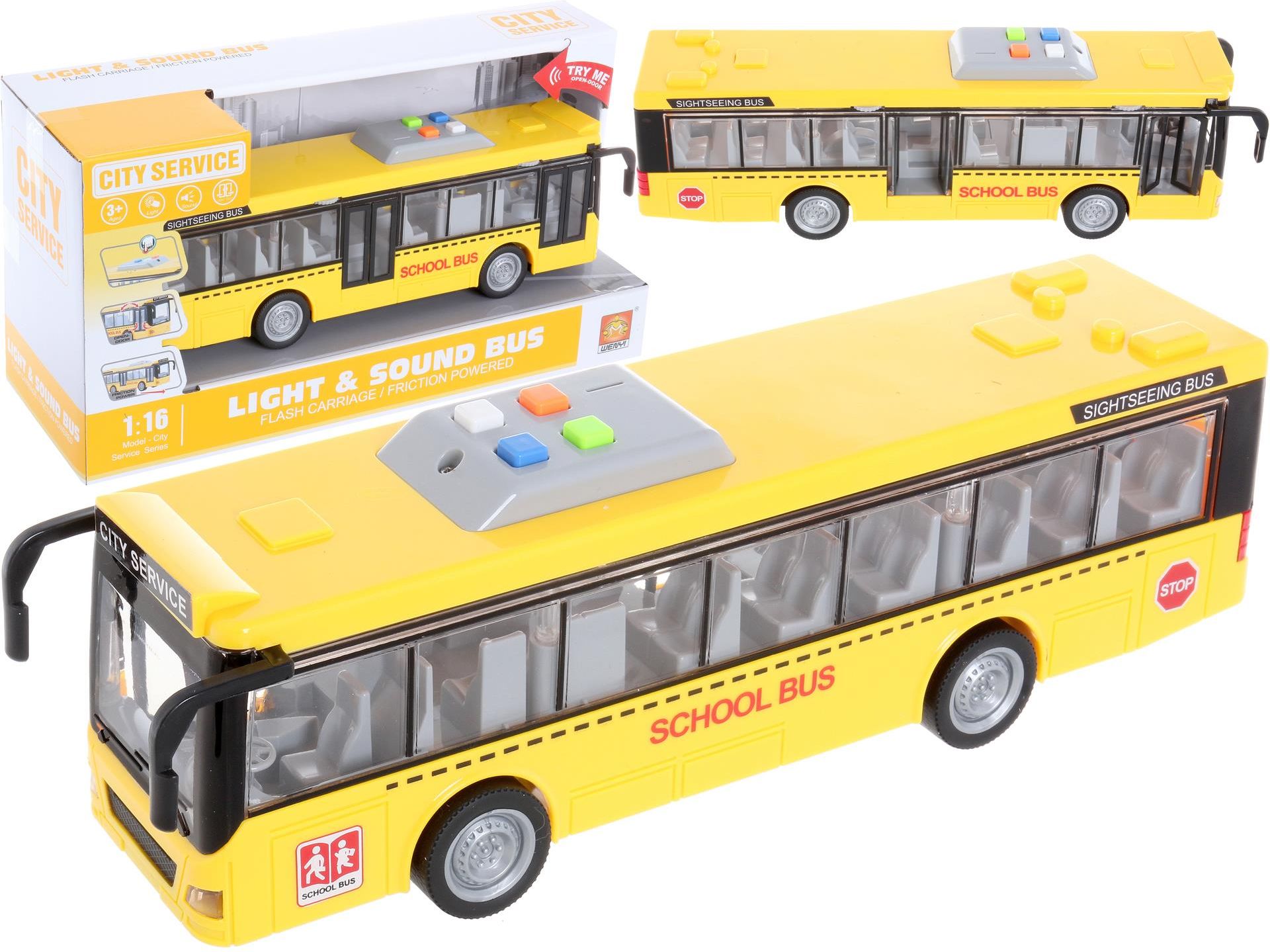 Bigtoys Szkolny Autobus Bus Auto Pojazd Światło Dźwięk Autokar ...