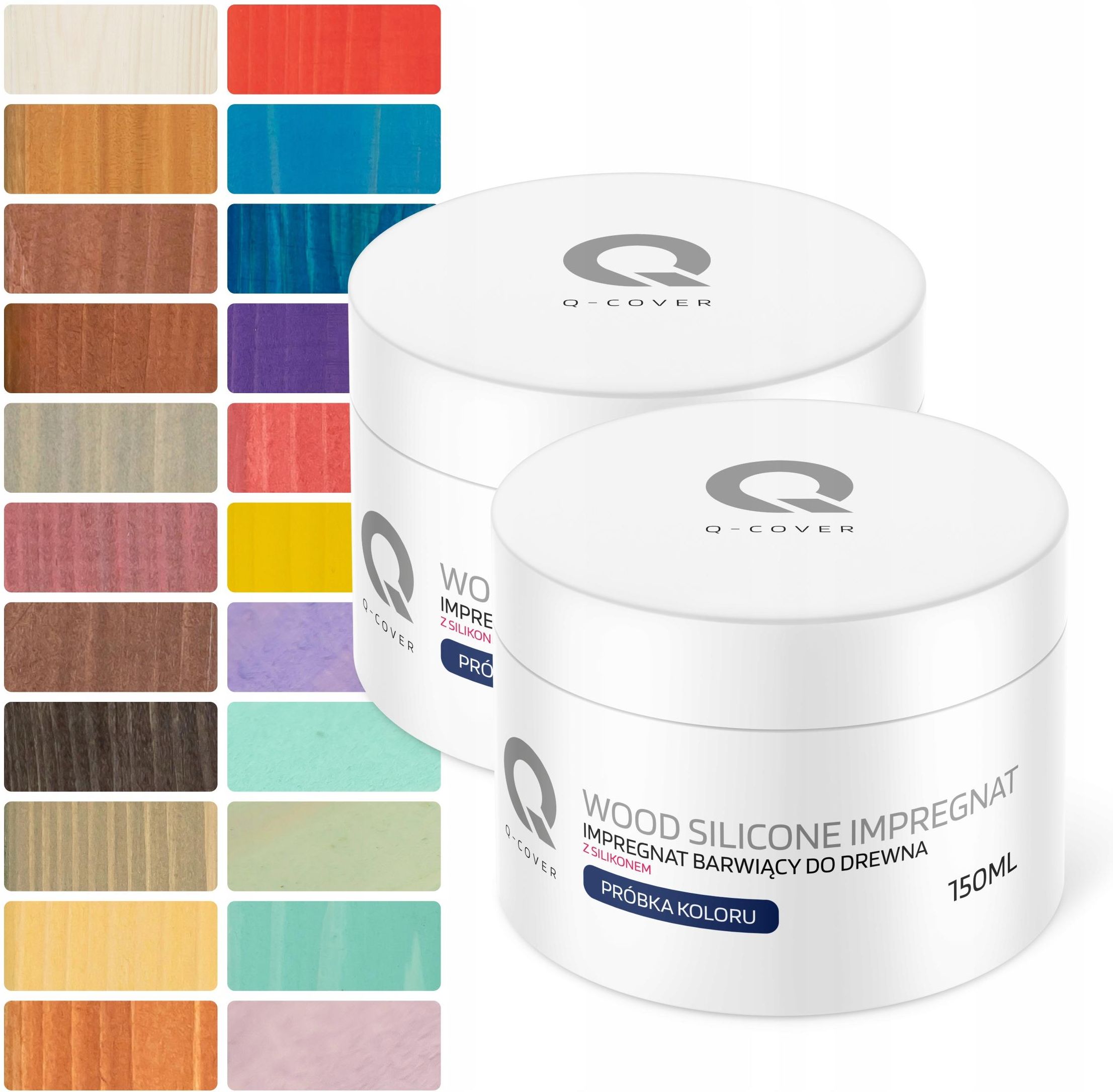QCover Próbka Płynna Impregnat Barwiący Do Drewna Z Silikonem 200ml