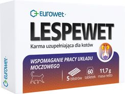 Eurowet Lespewet Karma Wspomagająca Układ Moczowy Dla Kotów 60 Tabletek