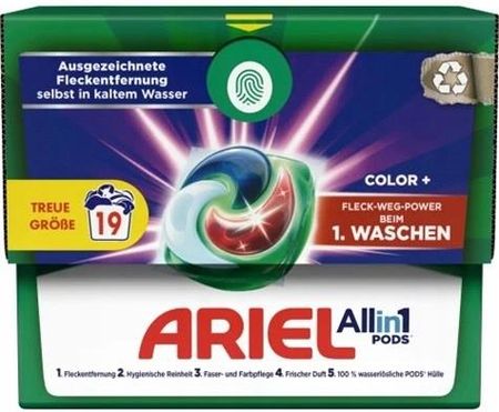 Ariel Allin1 Pods Color+ kapsułki do prania 19 prań
