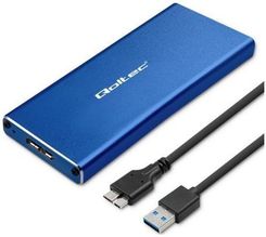 Zdjęcie Qoltec Aluminiowa Obudowa M.2 SSD SATA NGFF USB 3.0 Super speed 5Gb/s 2TB Niebieski - Międzybórz