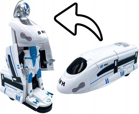 For Fun Pociąg Robot Transformacja Świeci Jeździ Pendolino Świecący Na Baterie