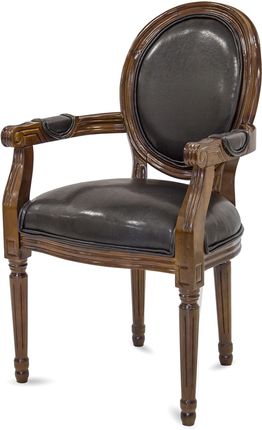Stylowe drewniane krzesło z podłokietnikami w stylu angielskim 106028