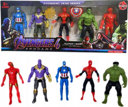 Toys Avengers Zestaw Figurki 5 Figurek Duże Ameryka Spiderman Batman Hulk Iron