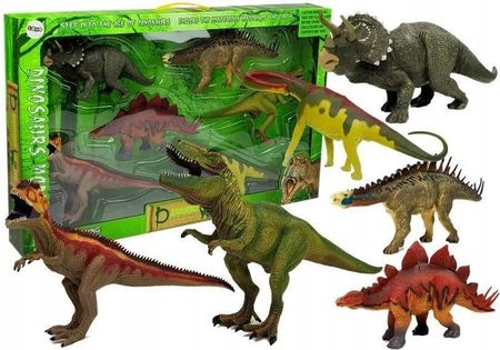 Leantoys Zestaw Dinozaurów Duże Figurki Modele 6Szt. Stegozaur