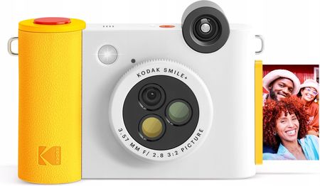 Kodak SMILE+ 2w1 Aparat Cyfrowy  5MP / Natychmiastowy + Drukarka Bluetooth do Telefonu ZINK - biały