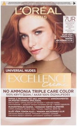 L'Oréal Paris Excellence Creme Triple Protection Farba Do Włosów Włosy Farbowane Wszystkie Typy 48ml Odcień 7Ur Universal Copper