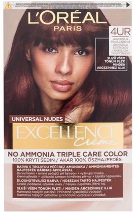 L'Oréal Paris Excellence Creme Triple Protection Farba Do Włosów Włosy Farbowane Wszystkie Typy 48ml Odcień 4Ur Universal Dark Red
