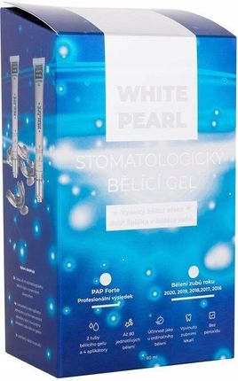White Pearl Pap Dental Whitening Gel Zestaw Żel Wybielający Z Dawkowaniem 2x40ml + Aplikator Możliwością Formowania 4 Ks