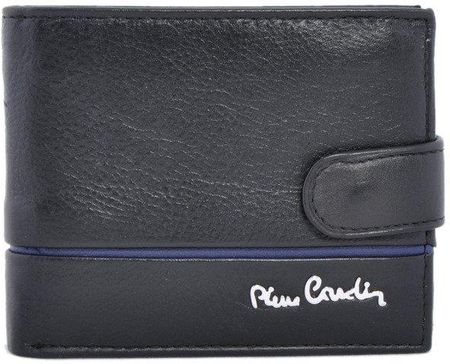 Portfel męski Pierrte Cardin TILAK15 323A RFID czarny z niebieskim taniej o 35% OUTLET 566
