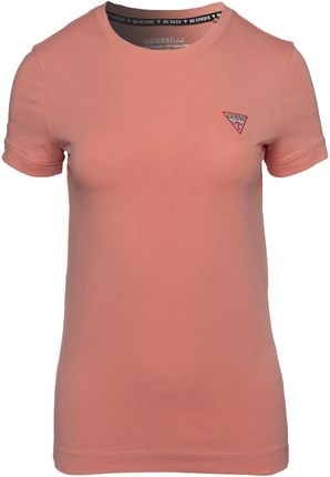Damska Koszulka z krótkim rękawem Guess SS CN Mini Triangle Tee W2Yi44J1314-G6S1 – Różowy