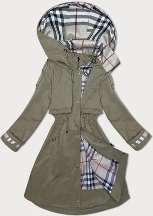 Cienka parka damska z kapturem BH Forever jasny khaki(3) (BH-2403)