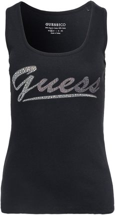 Damski Bezrękawnik Guess Logo Tank Top W4Gp16K1814-Jblk – Czarny