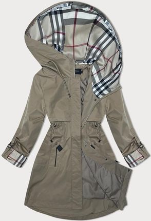 Parka z ozdobną podszewką BH Forever jasny khaki(3) (BH-2401)