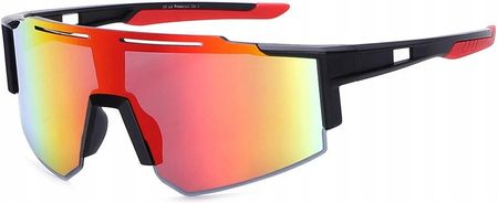 Okulary Sportowe Przeciwsłoneczne Elastyczne Filtr UV400 Black/Red Etui