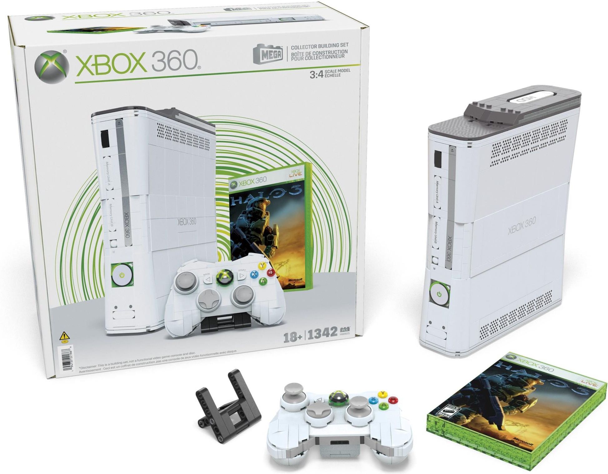 MEGA Showcase Microsoft Xbox 360 Collector Building Set HWW15