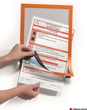 Zdjęcie Ramka Magaframe A4 - Samoprzylepna Magnetyczna Pomarańcz 2 Durable 4872-09 - Wiązów