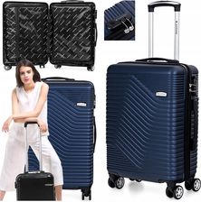 Walizka na kółkach Sapphire ST-140 granatowa - mała S DUO