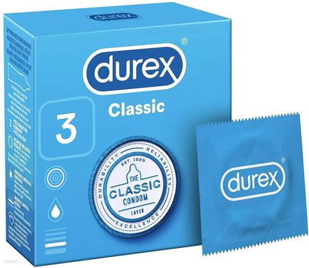 Durex Prezerwatywy Classic 3 Szt Kartonik