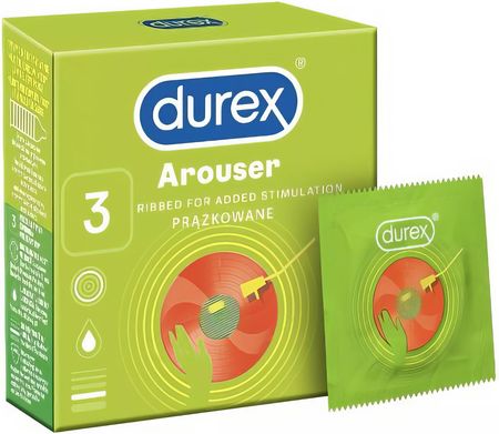 Prezerwatywy Prążkowane Durex Arouser 3 Pudełko
